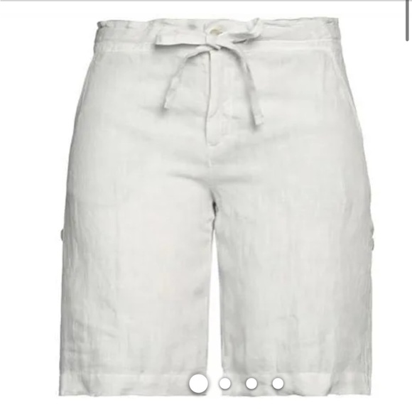 120% Lino women’s drawstring-waist bermuda shorts. Size...